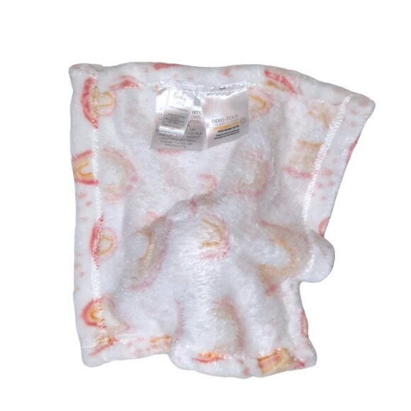 Baby Kiss Unicorn Rainbow Ribbon Taggies Lovey Security Blanket 9" X 10" - Picture 4 of 6